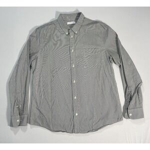 Everlane Shirt Mens XL Black White Striped Cotton Button Down Long Sleeve